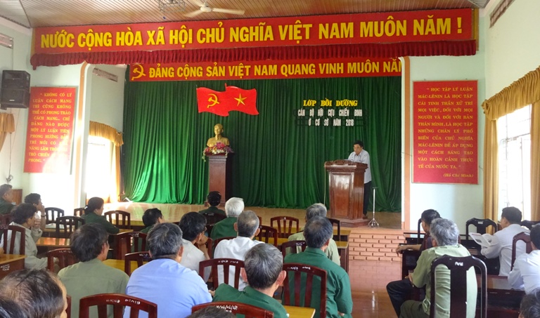 Lớp Bồi cán bộ Hội Cựu chiến binh ở cơ sở năm 2018